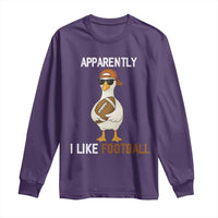 Funny Goose Football Long Sleeve Shirt Apparently I Like Football - Wonder Print Shop