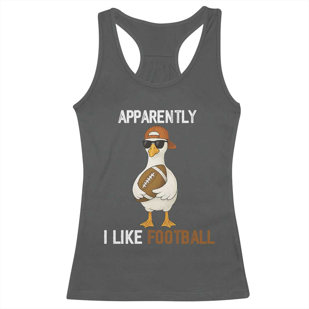 Funny Goose Football Racerback Tank Top Apparently I Like Football - Wonder Print Shop