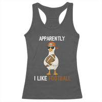 Funny Goose Football Racerback Tank Top Apparently I Like Football - Wonder Print Shop