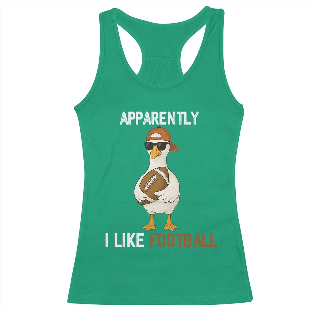Funny Goose Football Racerback Tank Top Apparently I Like Football - Wonder Print Shop