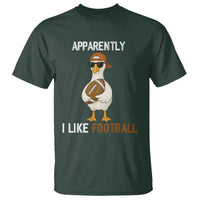 Funny Goose Football T Shirt Apparently I Like Football - Wonder Print Shop