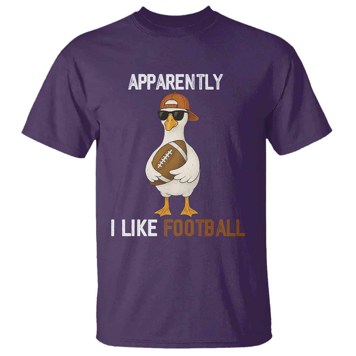 Funny Goose Football T Shirt Apparently I Like Football - Wonder Print Shop