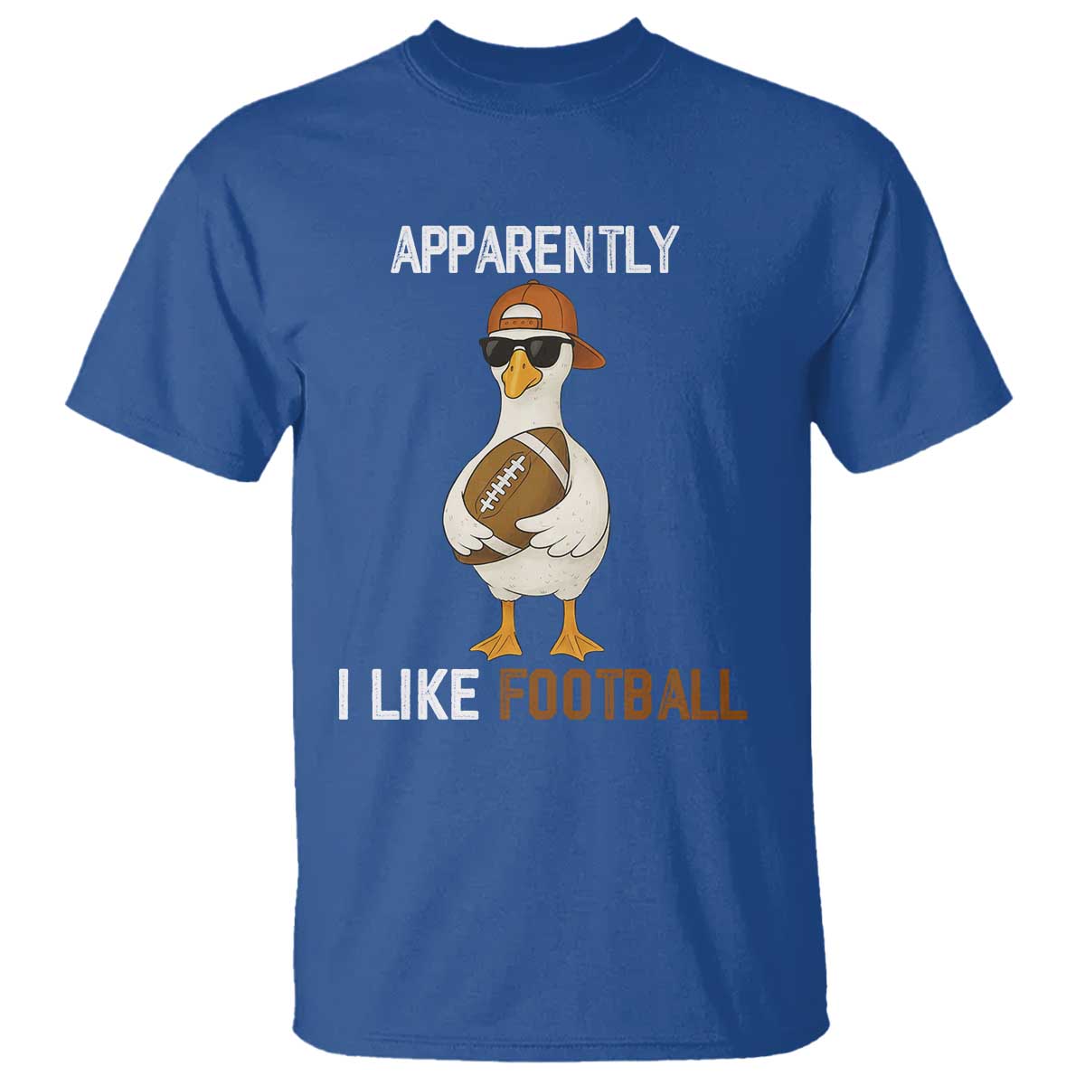 Funny Goose Football T Shirt Apparently I Like Football - Wonder Print Shop