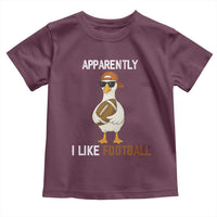 Funny Goose Football Toddler T Shirt Apparently I Like Football - Wonder Print Shop