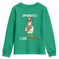 Funny Goose Football Youth Sweatshirt Apparently I Like Football - Wonder Print Shop