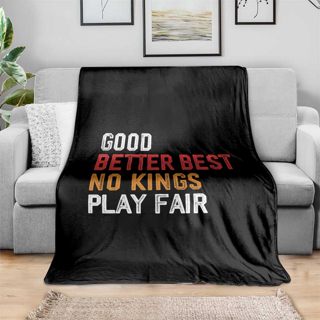 Good Better Best Chicago Pro Football Mantra Throw Blanket No Kings Protest Stop Sign - Wonder Print Shop