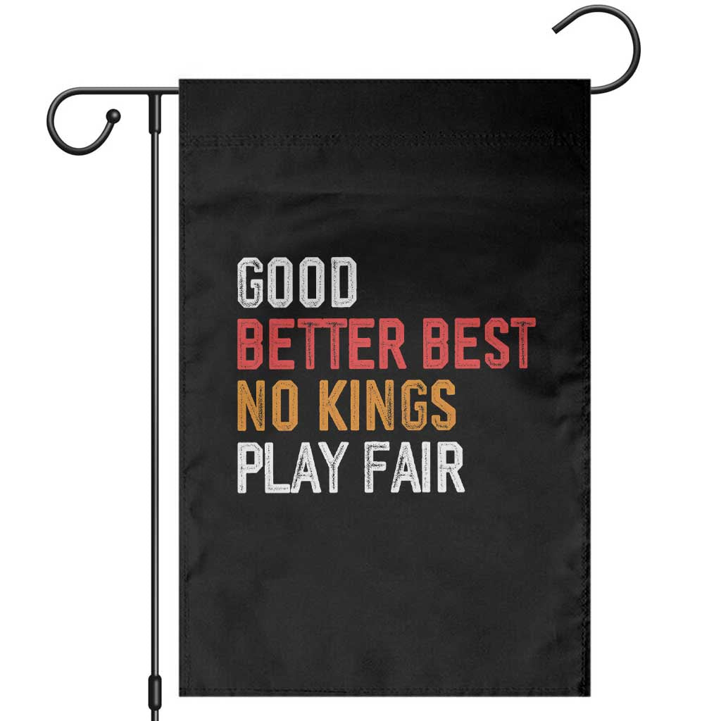Good Better Best Chicago Pro Football Mantra Garden Flag No Kings Protest Stop Sign - Wonder Print Shop