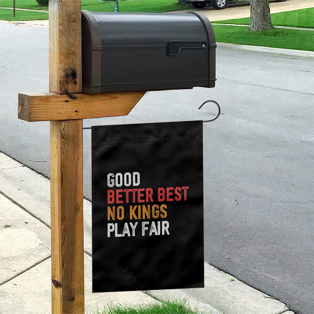 Good Better Best Chicago Pro Football Mantra Garden Flag No Kings Protest Stop Sign - Wonder Print Shop
