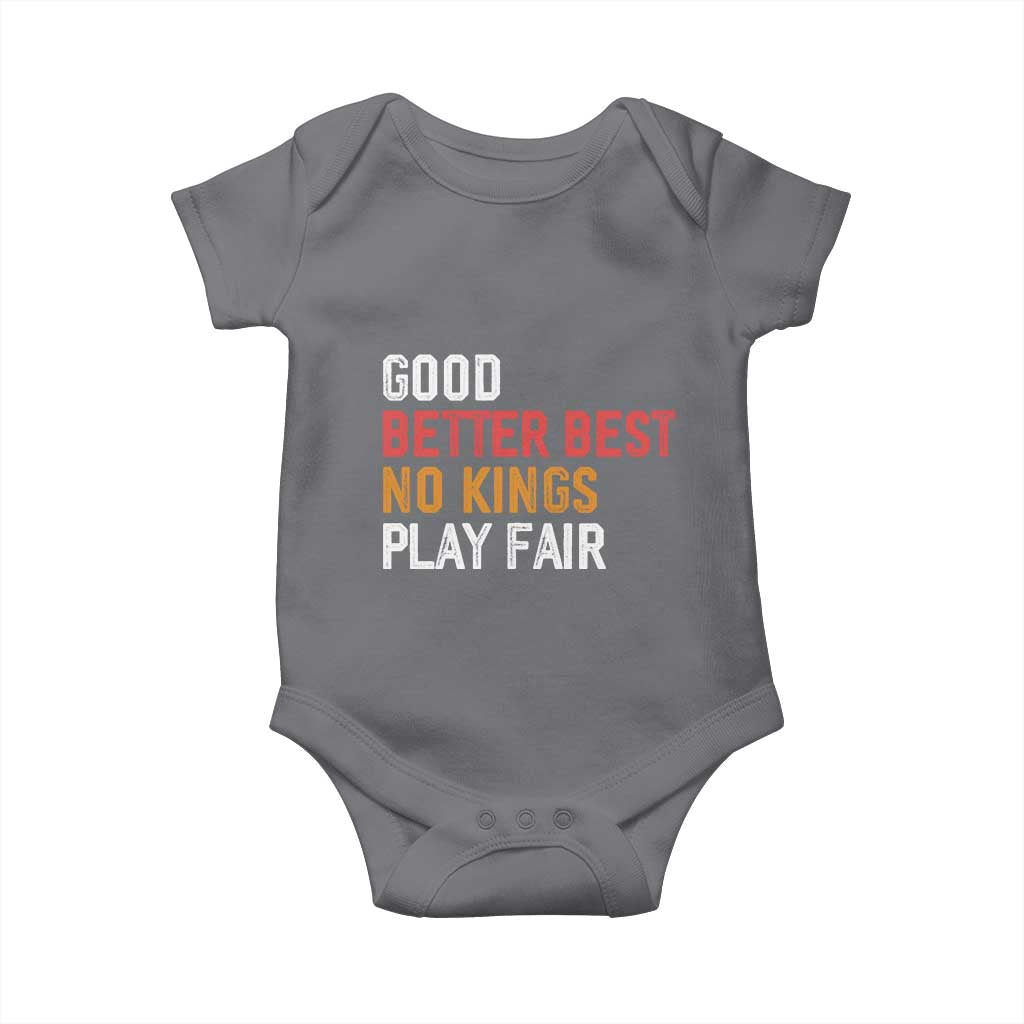 Good Better Best Chicago Pro Football Mantra Baby Onesie No Kings Protest Stop Sign - Wonder Print Shop