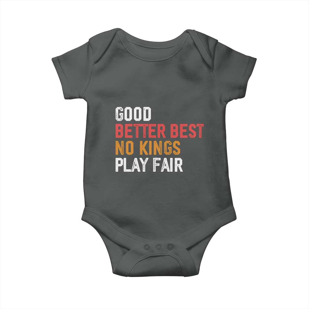 Good Better Best Chicago Pro Football Mantra Baby Onesie No Kings Protest Stop Sign - Wonder Print Shop