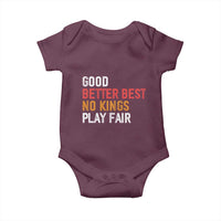 Good Better Best Chicago Pro Football Mantra Baby Onesie No Kings Protest Stop Sign - Wonder Print Shop