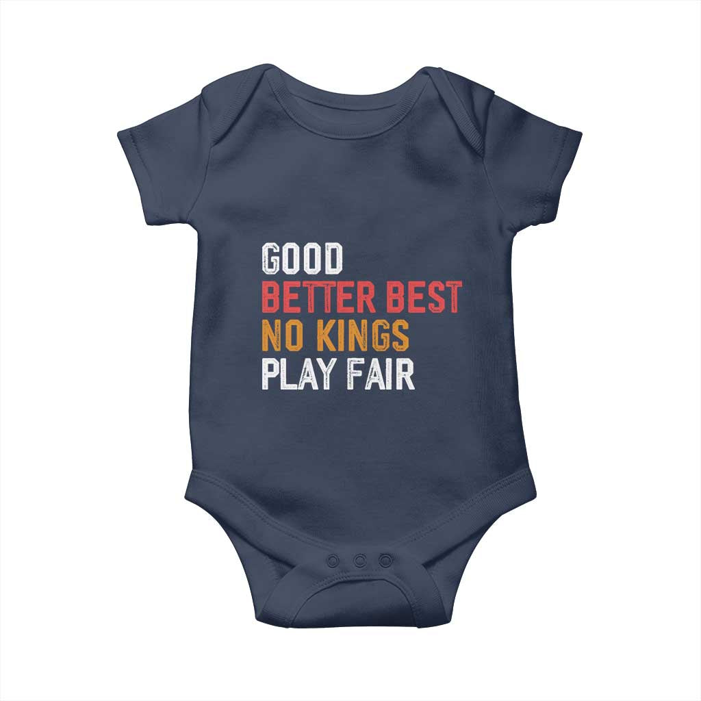 Good Better Best Chicago Pro Football Mantra Baby Onesie No Kings Protest Stop Sign - Wonder Print Shop