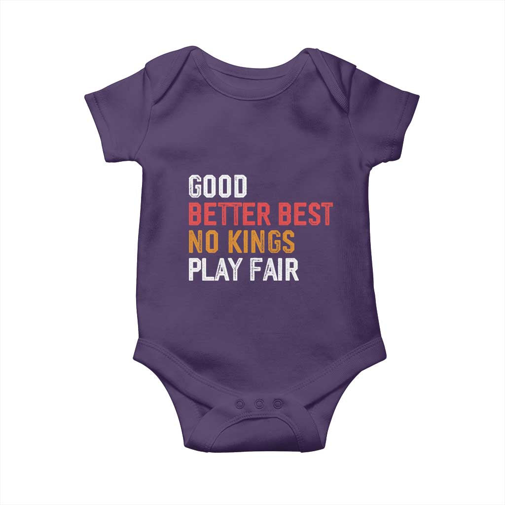 Good Better Best Chicago Pro Football Mantra Baby Onesie No Kings Protest Stop Sign - Wonder Print Shop