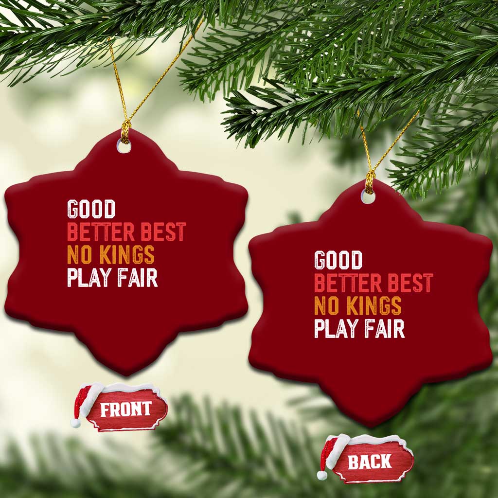 Good Better Best Chicago Pro Football Mantra Ceramic Ornament No Kings Protest Stop Sign - Wonder Print Shop