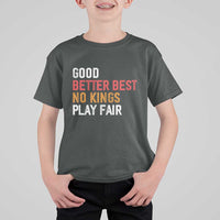 Good Better Best Chicago Pro Football Mantra T Shirt For Kid No Kings Protest Stop Sign - Wonder Print Shop