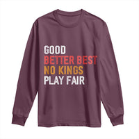 Good Better Best Chicago Pro Football Mantra Long Sleeve Shirt No Kings Protest Stop Sign - Wonder Print Shop