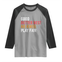 Good Better Best Chicago Pro Football Mantra Raglan Shirt No Kings Protest Stop Sign - Wonder Print Shop