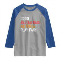 Good Better Best Chicago Pro Football Mantra Raglan Shirt No Kings Protest Stop Sign - Wonder Print Shop