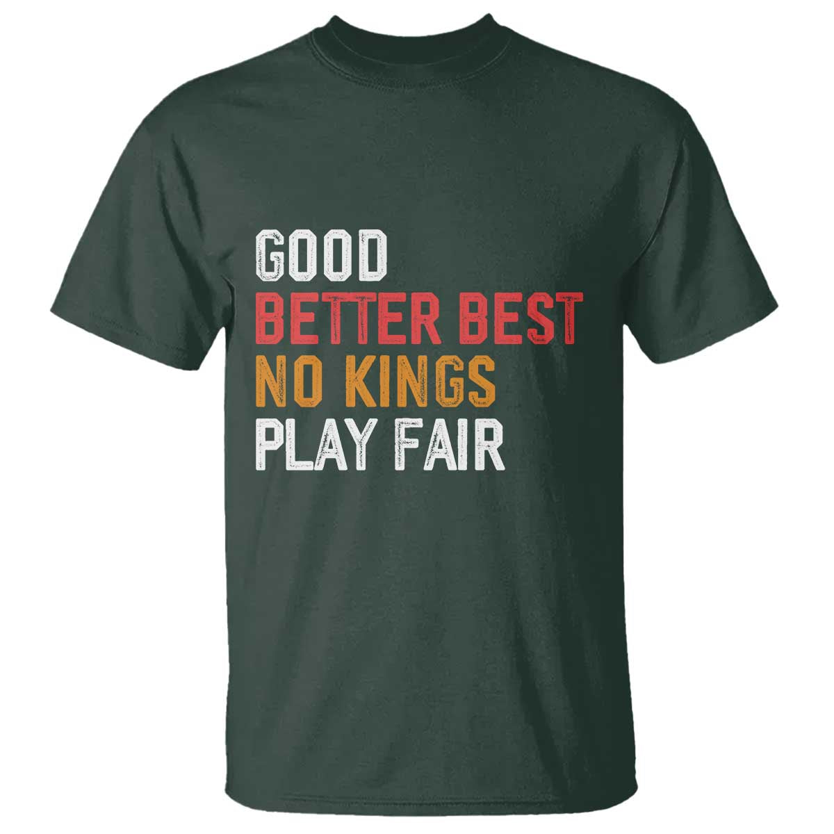 Good Better Best Chicago Pro Football Mantra T Shirt No Kings Protest Stop Sign - Wonder Print Shop