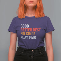 Good Better Best Chicago Pro Football Mantra T Shirt For Women No Kings Protest Stop Sign - Wonder Print Shop