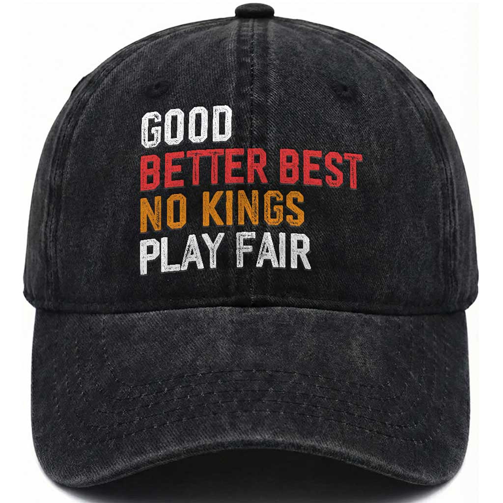 Good Better Best Chicago Pro Football Mantra Washed Cotton Baseball Cap No Kings Protest Stop Sign