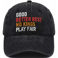 Good Better Best Chicago Pro Football Mantra Washed Cotton Baseball Cap No Kings Protest Stop Sign