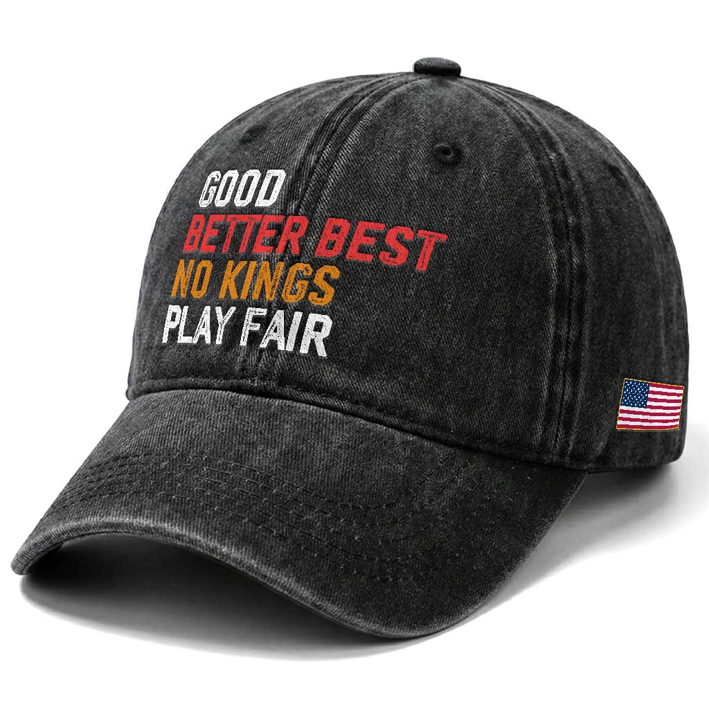 Good Better Best Chicago Pro Football Mantra Washed Cotton Baseball Cap No Kings Protest Stop Sign
