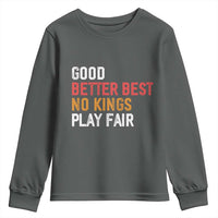 Good Better Best Chicago Pro Football Mantra Youth Sweatshirt No Kings Protest Stop Sign - Wonder Print Shop