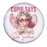 67 Valetines Spare Tire Cover Funny Cupid Says Six Seven - Wonder Print Shop