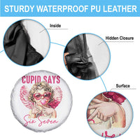 67 Valetines Spare Tire Cover Funny Cupid Says Six Seven - Wonder Print Shop