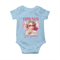 67 Valetines Baby Onesie Funny Cupid Says Six Seven - Wonder Print Shop