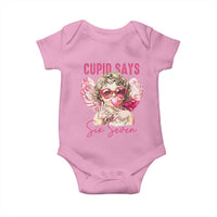 67 Valetines Baby Onesie Funny Cupid Says Six Seven - Wonder Print Shop