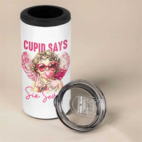 67 Valetines 4 in 1 Can Cooler Tumbler Funny Cupid Says Six Seven - Wonder Print Shop