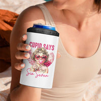 67 Valetines 4 in 1 Can Cooler Tumbler Funny Cupid Says Six Seven - Wonder Print Shop