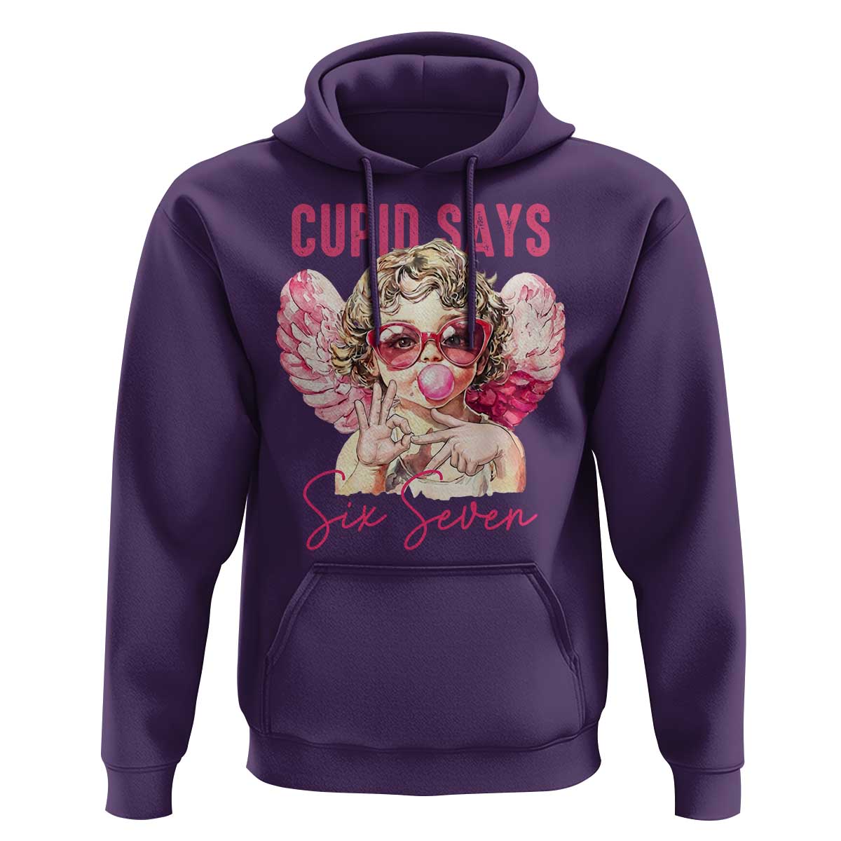 67 Valetines Hoodie Funny Cupid Says Six Seven - Wonder Print Shop