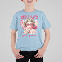 67 Valetines T Shirt For Kid Funny Cupid Says Six Seven - Wonder Print Shop