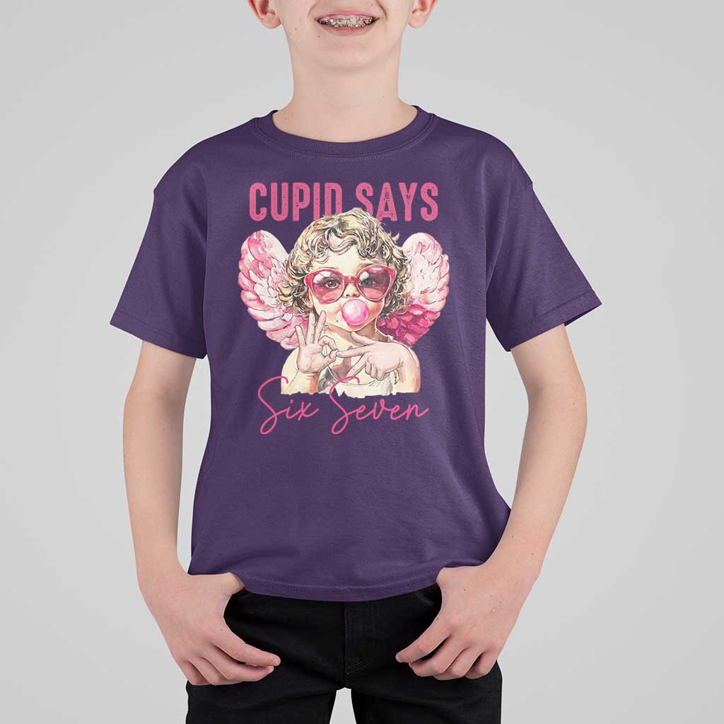 67 Valetines T Shirt For Kid Funny Cupid Says Six Seven - Wonder Print Shop
