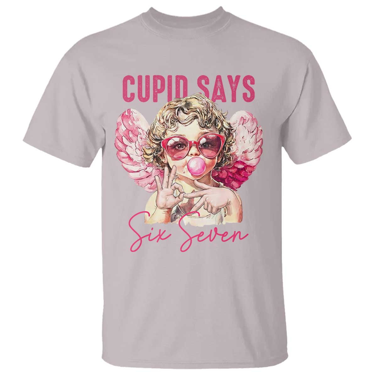 67 Valetines T Shirt Funny Cupid Says Six Seven - Wonder Print Shop