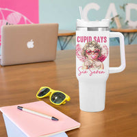 67 Valetines Tumbler With Handle Funny Cupid Says Six Seven - Wonder Print Shop