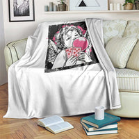 Funny 67 Valentines Throw Blanket Cupid Playing Cards Six Seven - Wonder Print Shop
