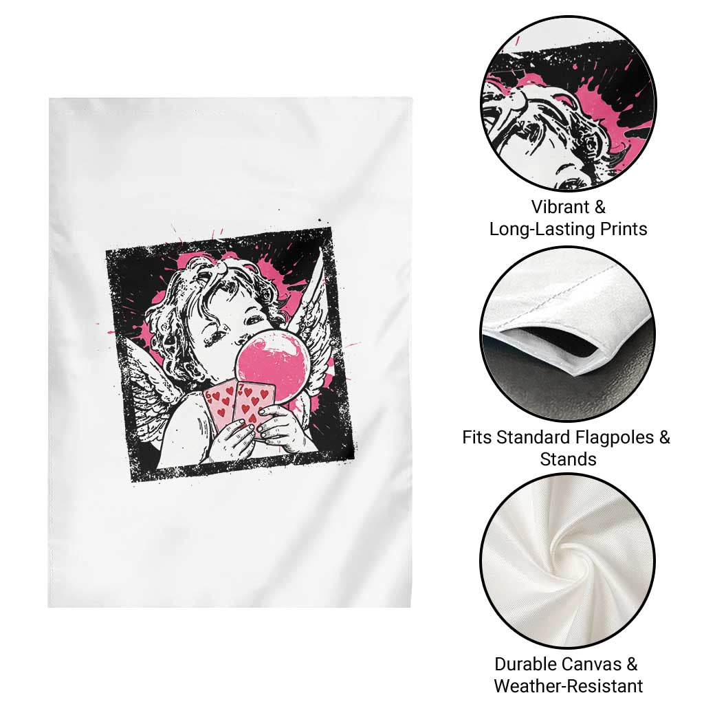 Funny 67 Valentines Garden Flag Cupid Playing Cards Six Seven - Wonder Print Shop