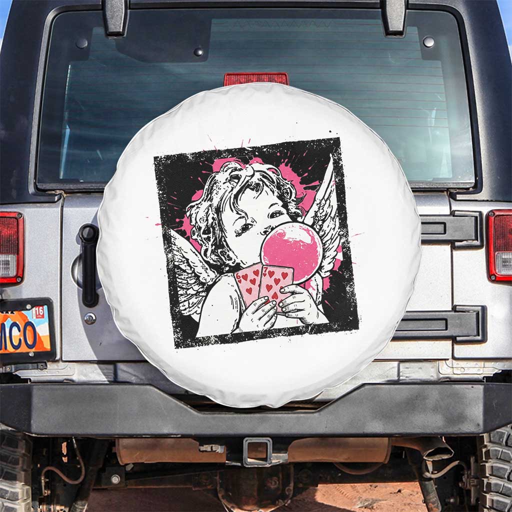 Funny 67 Valentines Spare Tire Cover Cupid Playing Cards Six Seven - Wonder Print Shop