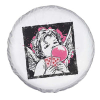 Funny 67 Valentines Spare Tire Cover Cupid Playing Cards Six Seven - Wonder Print Shop
