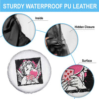 Funny 67 Valentines Spare Tire Cover Cupid Playing Cards Six Seven - Wonder Print Shop