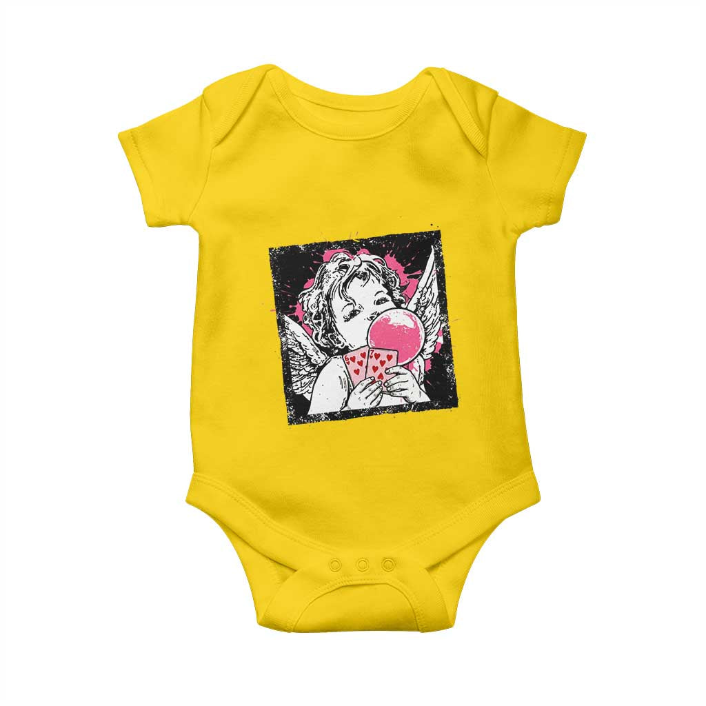 Funny 67 Valentines Baby Onesie Cupid Playing Cards Six Seven - Wonder Print Shop
