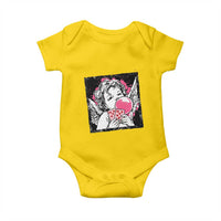 Funny 67 Valentines Baby Onesie Cupid Playing Cards Six Seven - Wonder Print Shop