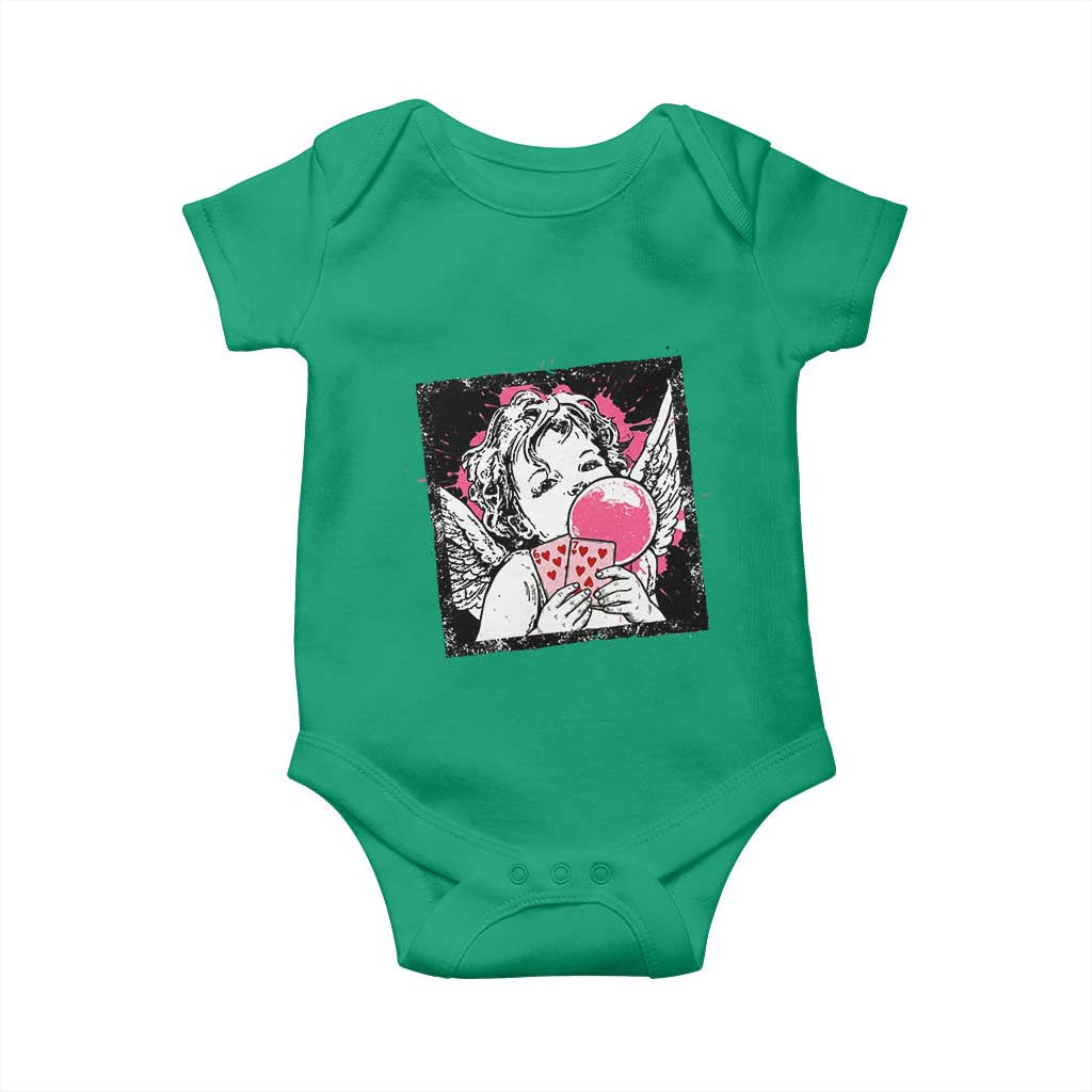 Funny 67 Valentines Baby Onesie Cupid Playing Cards Six Seven - Wonder Print Shop