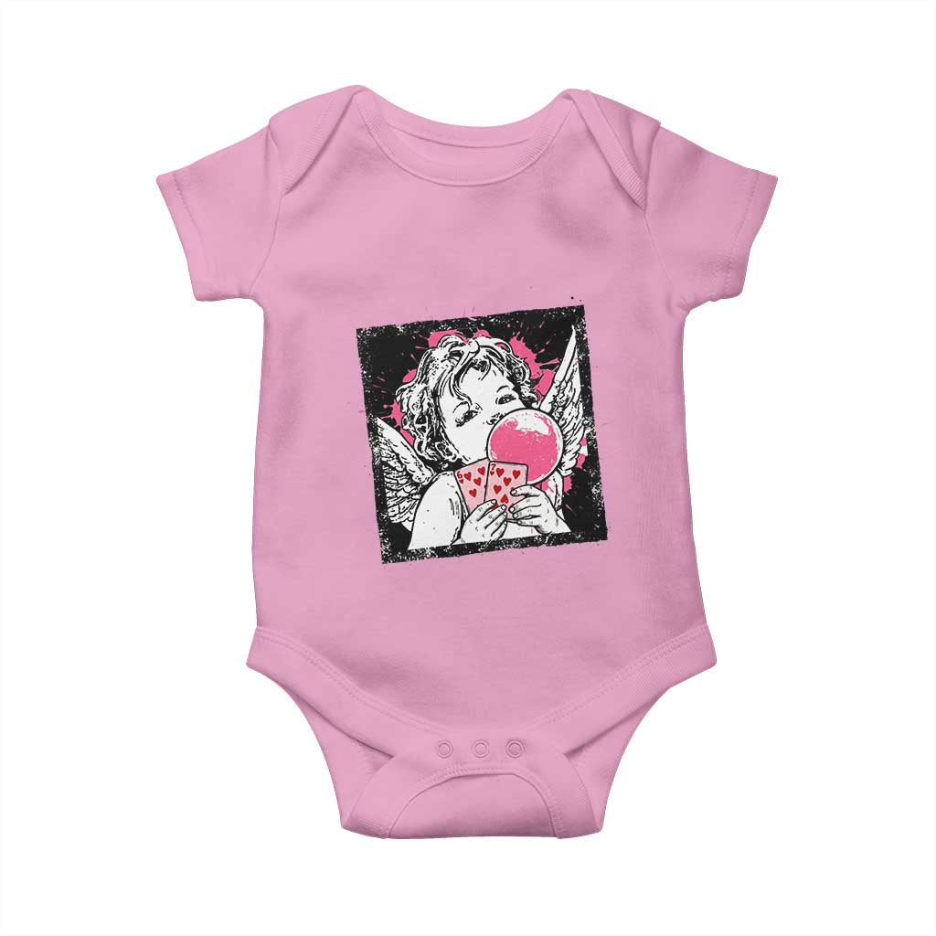 Funny 67 Valentines Baby Onesie Cupid Playing Cards Six Seven - Wonder Print Shop