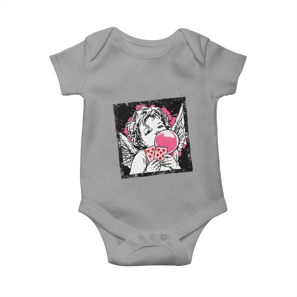 Funny 67 Valentines Baby Onesie Cupid Playing Cards Six Seven - Wonder Print Shop