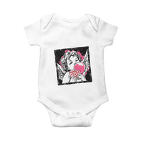 Funny 67 Valentines Baby Onesie Cupid Playing Cards Six Seven - Wonder Print Shop